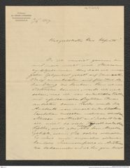 Nachlass Franz Steindachner, Brief von Einar Lönnberg an Franz Steindachner (02.08.1907), Inv.Nr. 309.03, Seite 1
